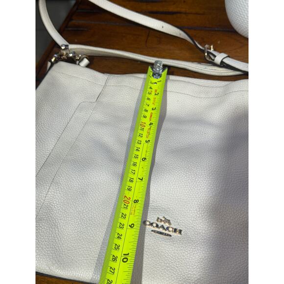 Coach Scout Hobo Chalk White Handbag Shoulder Pebble Leather - Picture 6 of 9